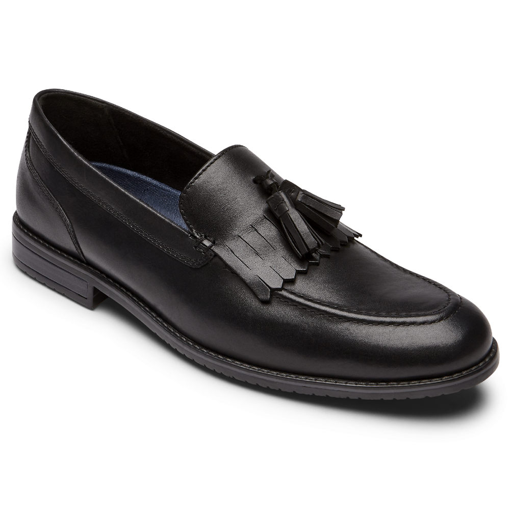 Rockport Singapore Mens Loafers - Style Purpose 3 Tassel Black - EB4937506